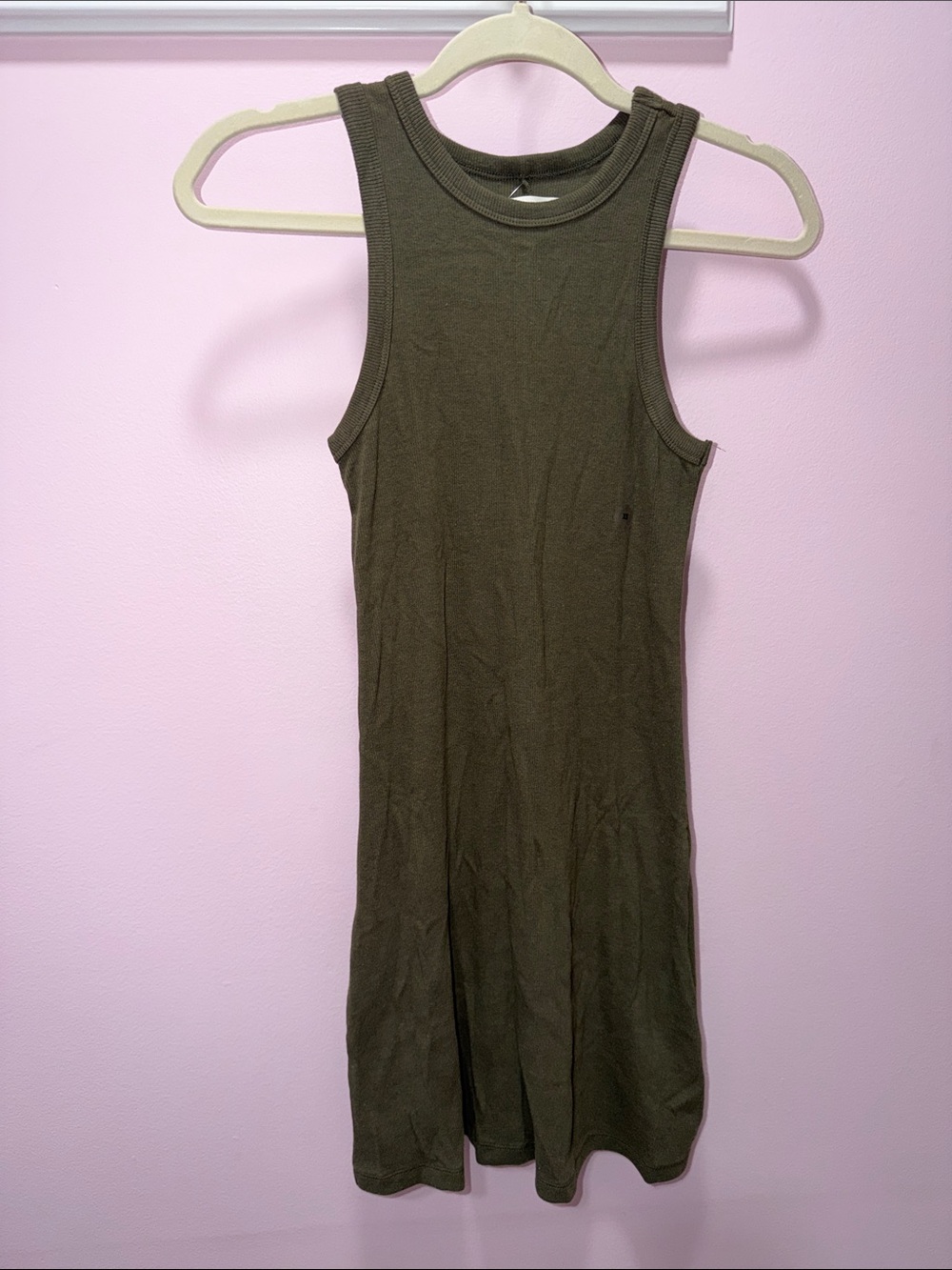 Aeropostale Olive Green Ribbed Tank Dress